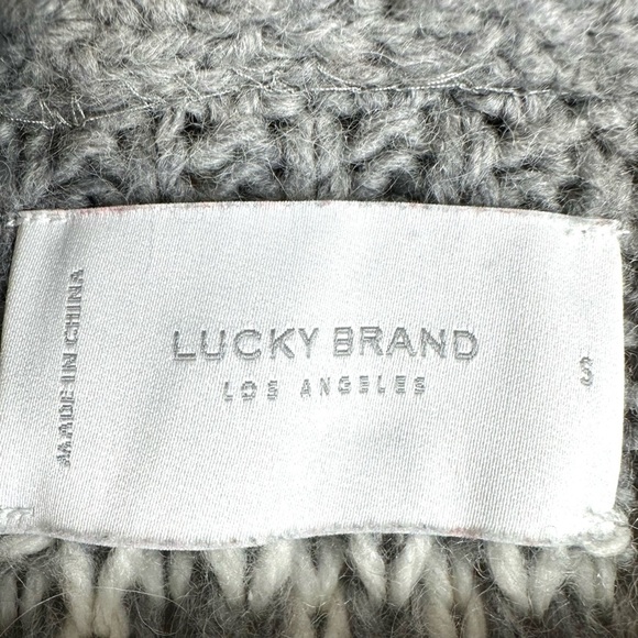 Lucky Brand Fair Isle Open Front Long Sweater Cardigan - Picture 4 of 7